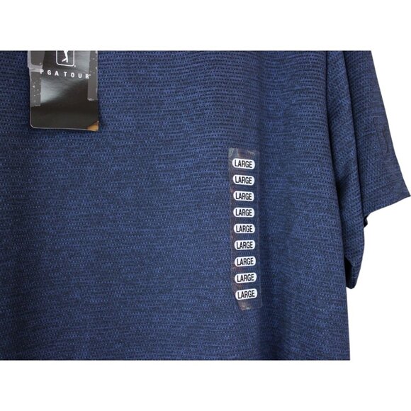 NWT PGA Tour Golf Shirt Men's Large Button Collar Mesh Fabric Short Sleeve CA340 - Picture 4 of 10